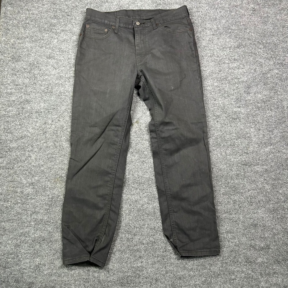 Levi's 541 Jeans Men's Black Denim Stretch Pockets Straight Zip Fly - 33X30